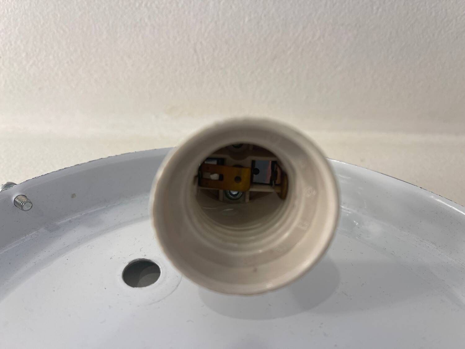 Molded glass ceiling light, 1970