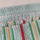 Ensemble nappe et 11 serviettes coton damassé vintage