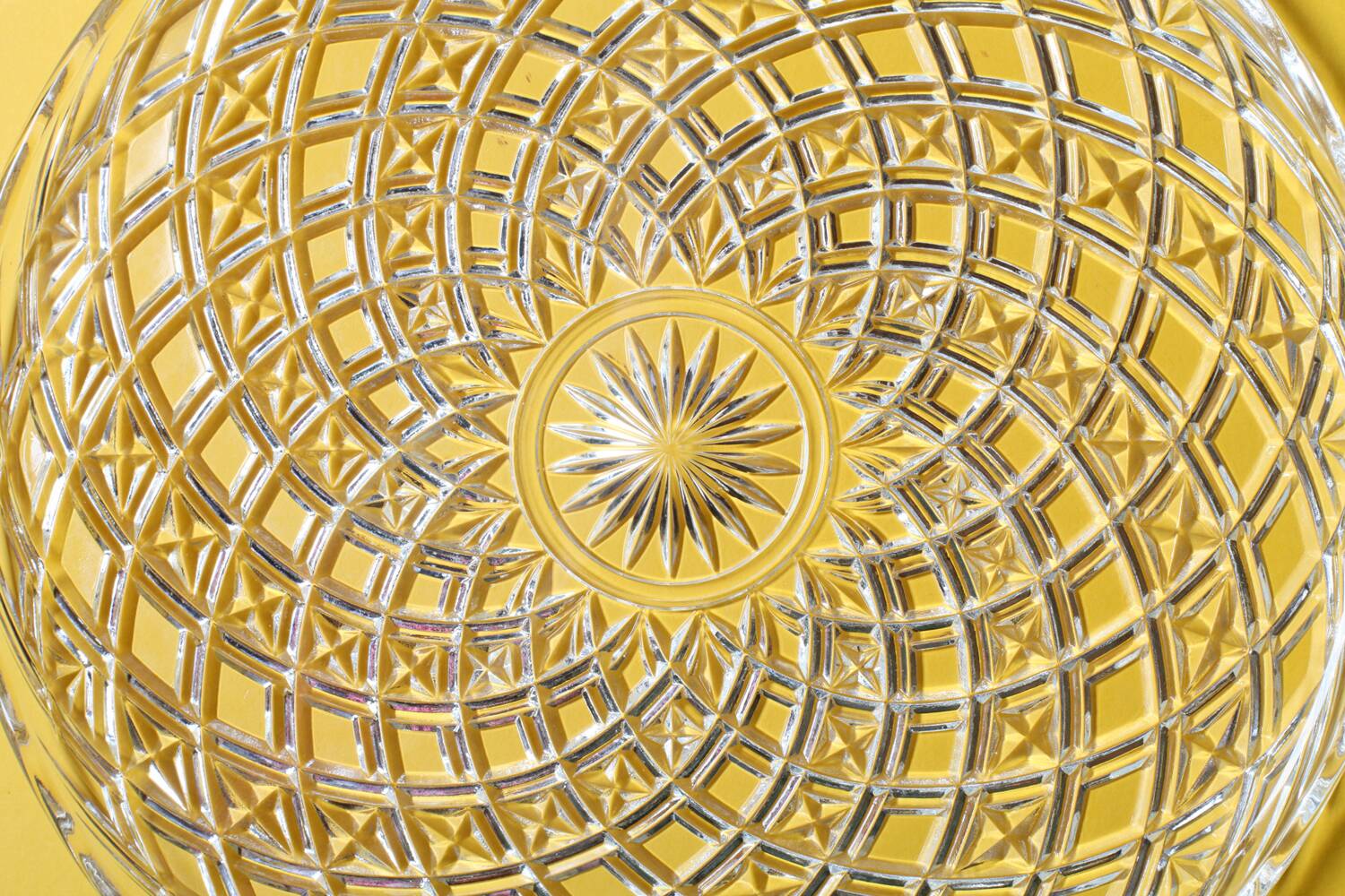 Vintage Pressed Glass Platter: Mid-Century Serving Large Plate, Italy 1970s