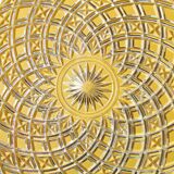 Vintage Pressed Glass Platter: Mid-Century Serving Large Plate, Italy 1970s