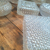 Lot de 8 plafonniers vintage, luminaires anciens, appliques