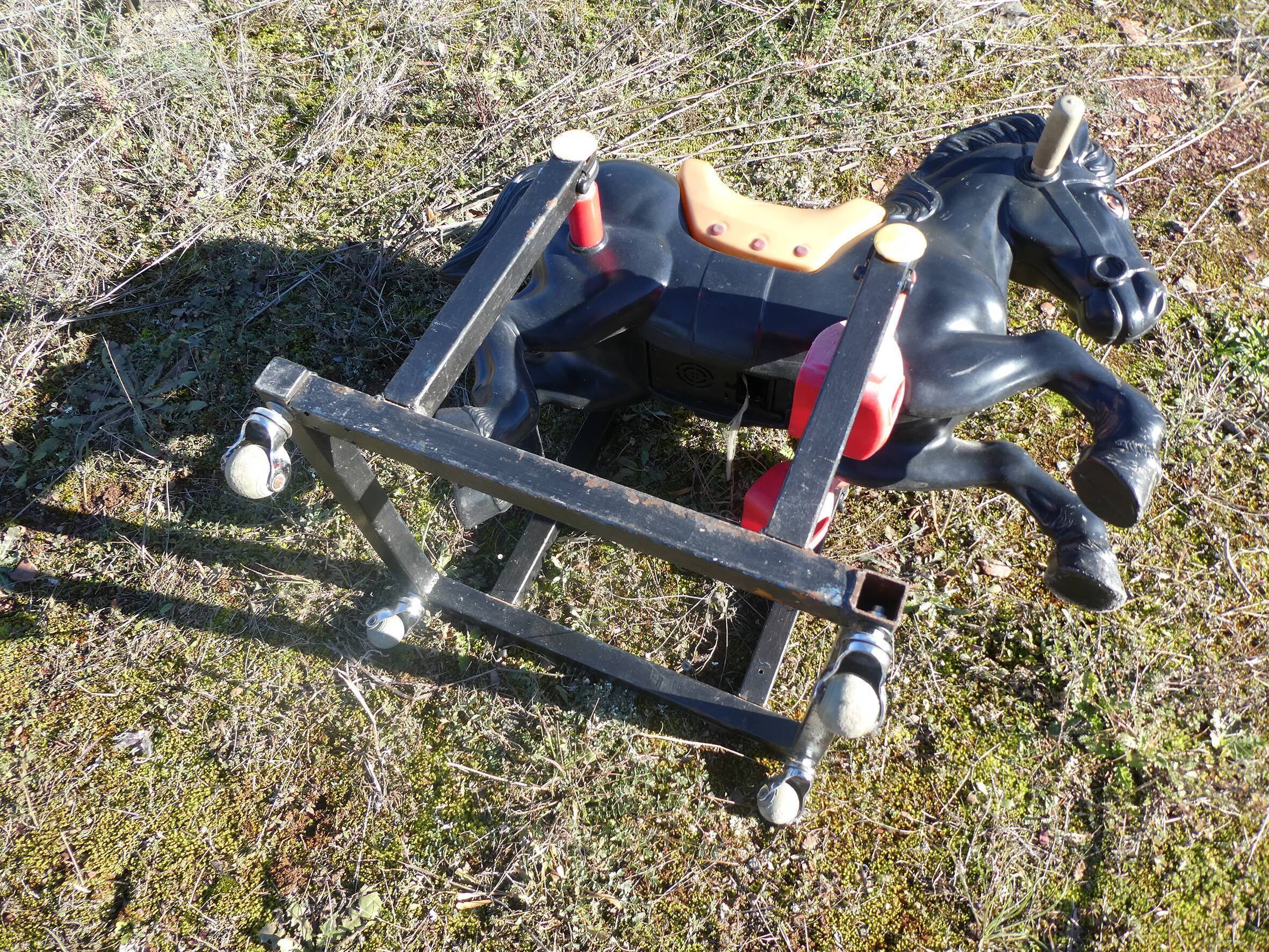 Vintage carousel riding horse