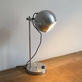 Eye ball lamp. 1970. Brushed stainless steel.