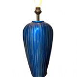 Blue ceramic table lamp base