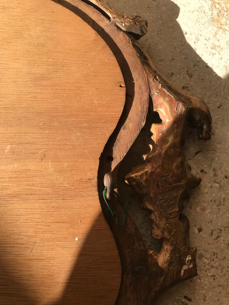 Gilded mirror louis XV H style:82cm