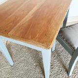 Wooden desk set with his chair