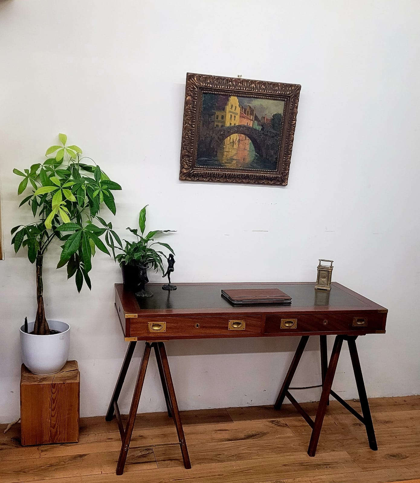 Bureau style marin en bois d'acajou