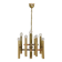Italian brass chandelier 12 spot pendant lamp by Gaetano Sciolari, 1970s