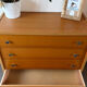 Vintage oak commode from the 1960s.