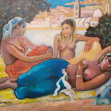 Oriental nudes acrylic