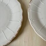 Set of 4 white porcelain dessert plates