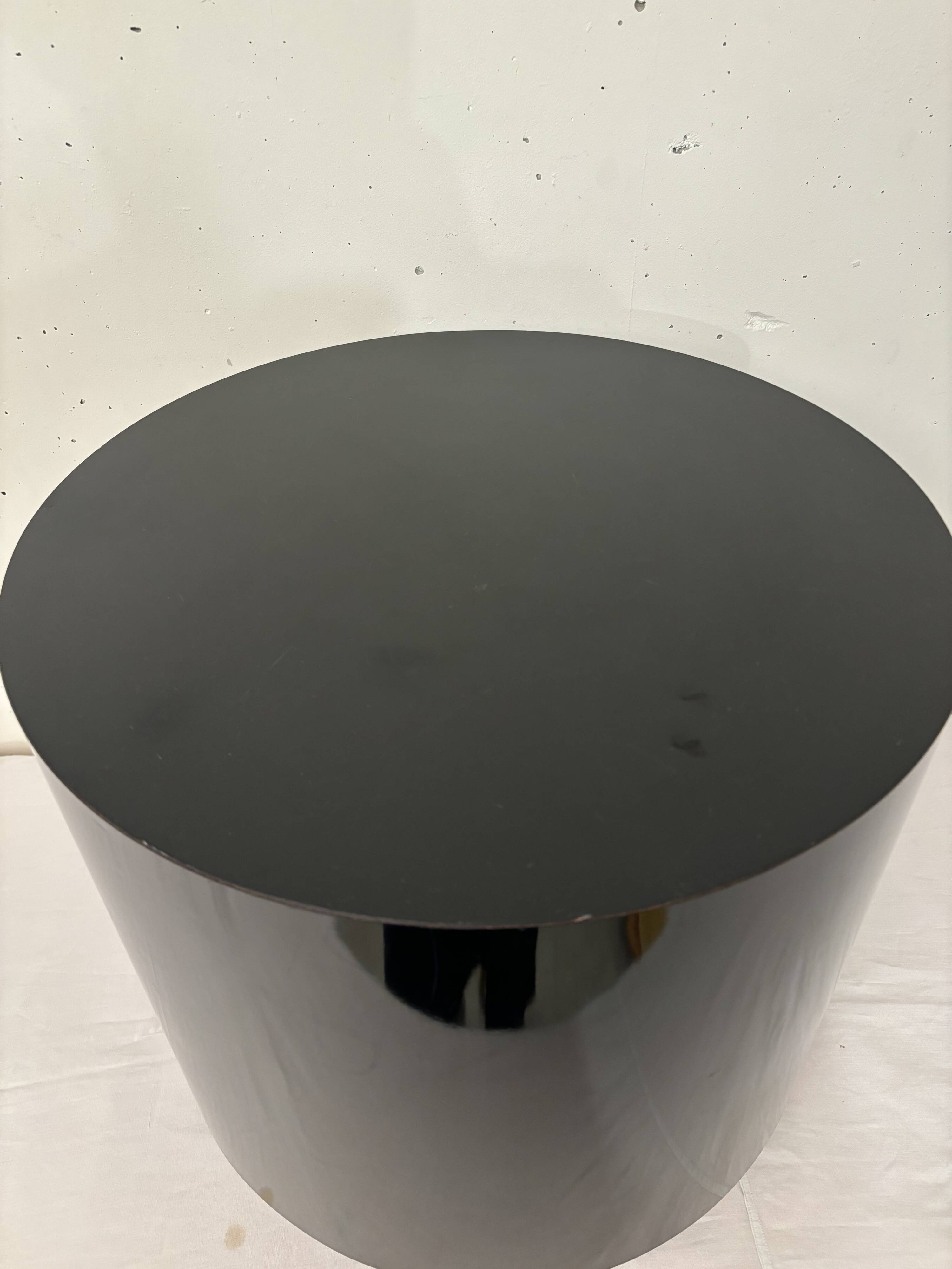 Side table, black melamine coffee table, 1970