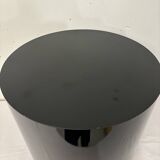 Bout de canapé, table basse d’appoint mélaninée noir 1970