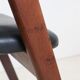 Set of 2 “A-Chairs” / teak chairs / recycling leather / black / Mid Century Danish Modern Design / 1960s