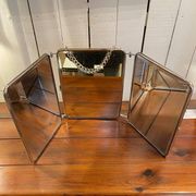 Triptych barber mirror