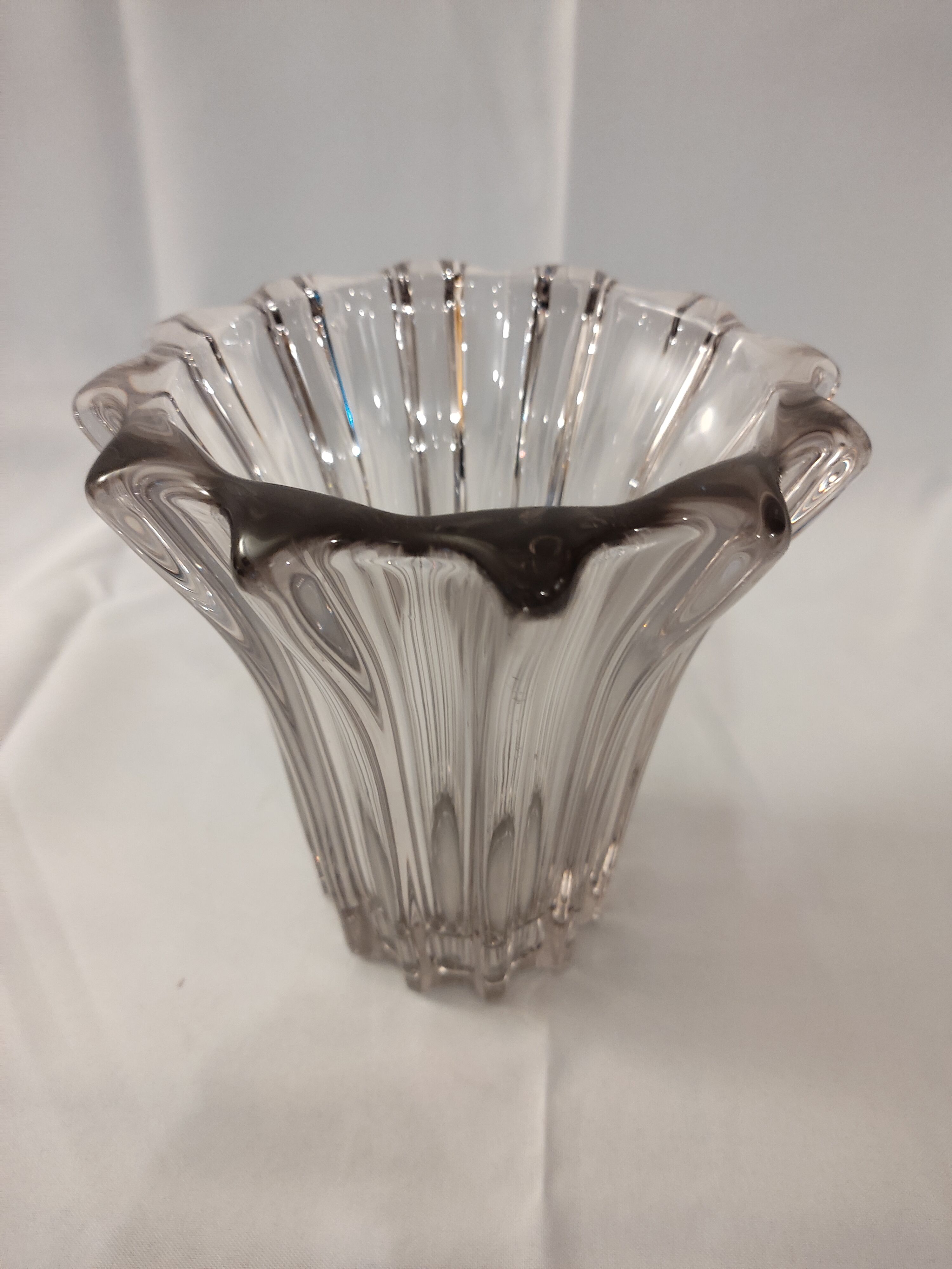 Art Deco crystal vase