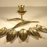 Brass "flower" candle holder - ashtray