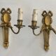 Pair of gilt bronze wall sconces circa 1910