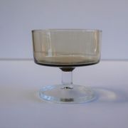 Set of 6 glasses vintage smoked glass model "Sweden" by Luminarc