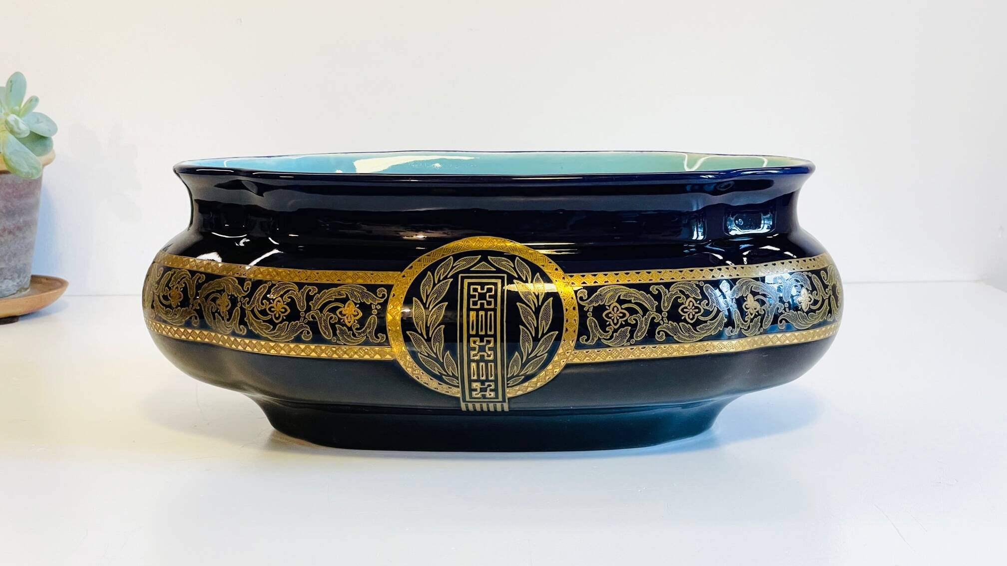 CACHE POT Ceramic SARREGUEMINES France