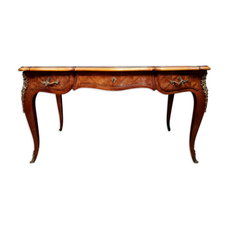 Desk Louis XV double-sided in precious wood marker