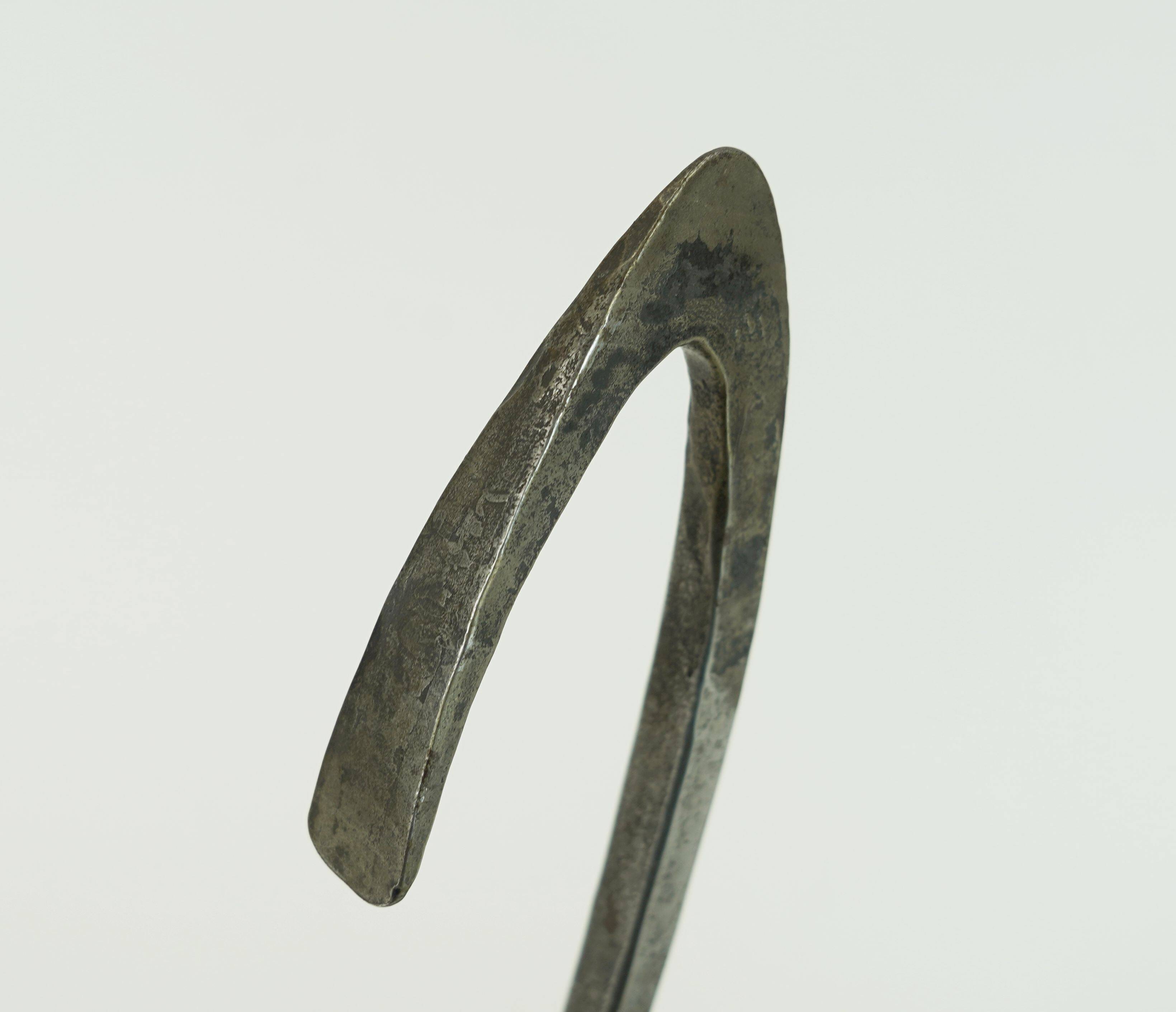sculptural mid century modern brutalist iron CANDLE HOLDER 1960s 1970s