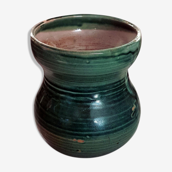 Zaire Malachite green ceramic vase