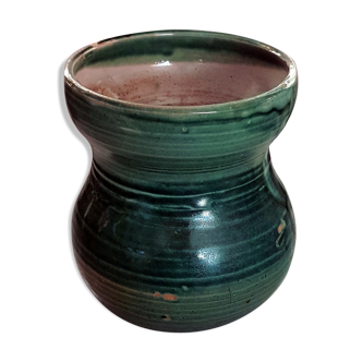 Zaire Malachite green ceramic vase