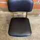 Vintage Scandinavian Chair Beech + Black Skai Seat & Back 60s