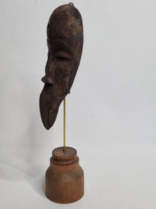 Masque passeport africain ancien Dan Mahou à long bec, 19 cm