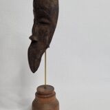 Antique African Dan Mahou passport mask with long beak, 19 cm