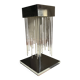 1970s metal lamp with glass rods