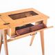 Vintage console or side table. Oak splayed legs - France 60s