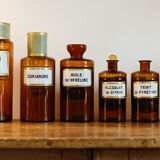 Set of 6 apothecary bottles, early twentieth century