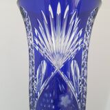Vase bleu cristallery of lorraine - large model