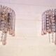 Paire d'appliques Murano gouttes cascade de pluie style Venini  cristaux
