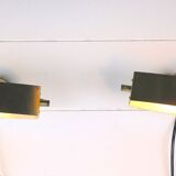 Pair of brass wall lights, Lita, France, 1970s