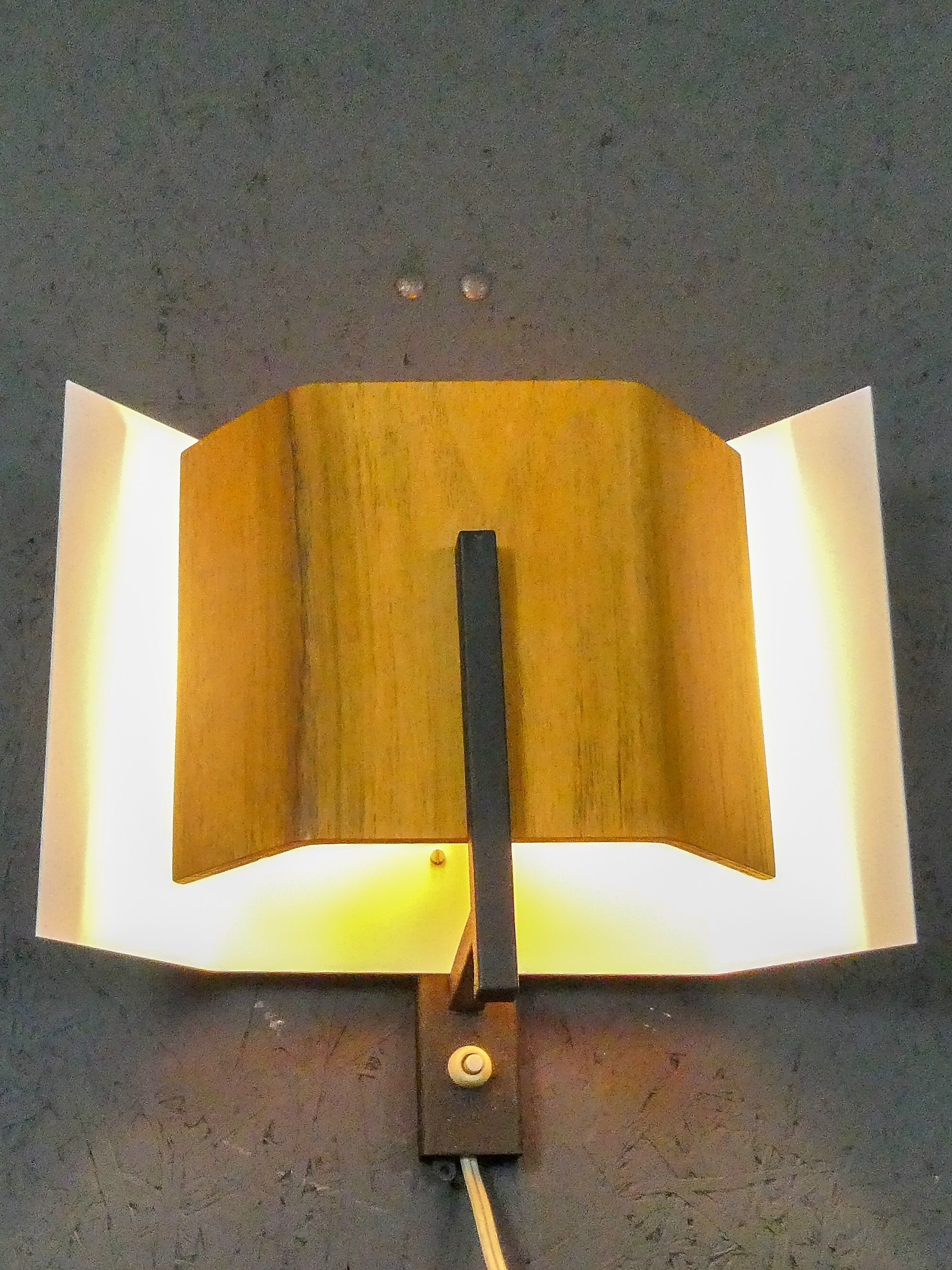 Vintage modernist wall lamp by Louis Kalff for Philips, Netherlands 1960s
