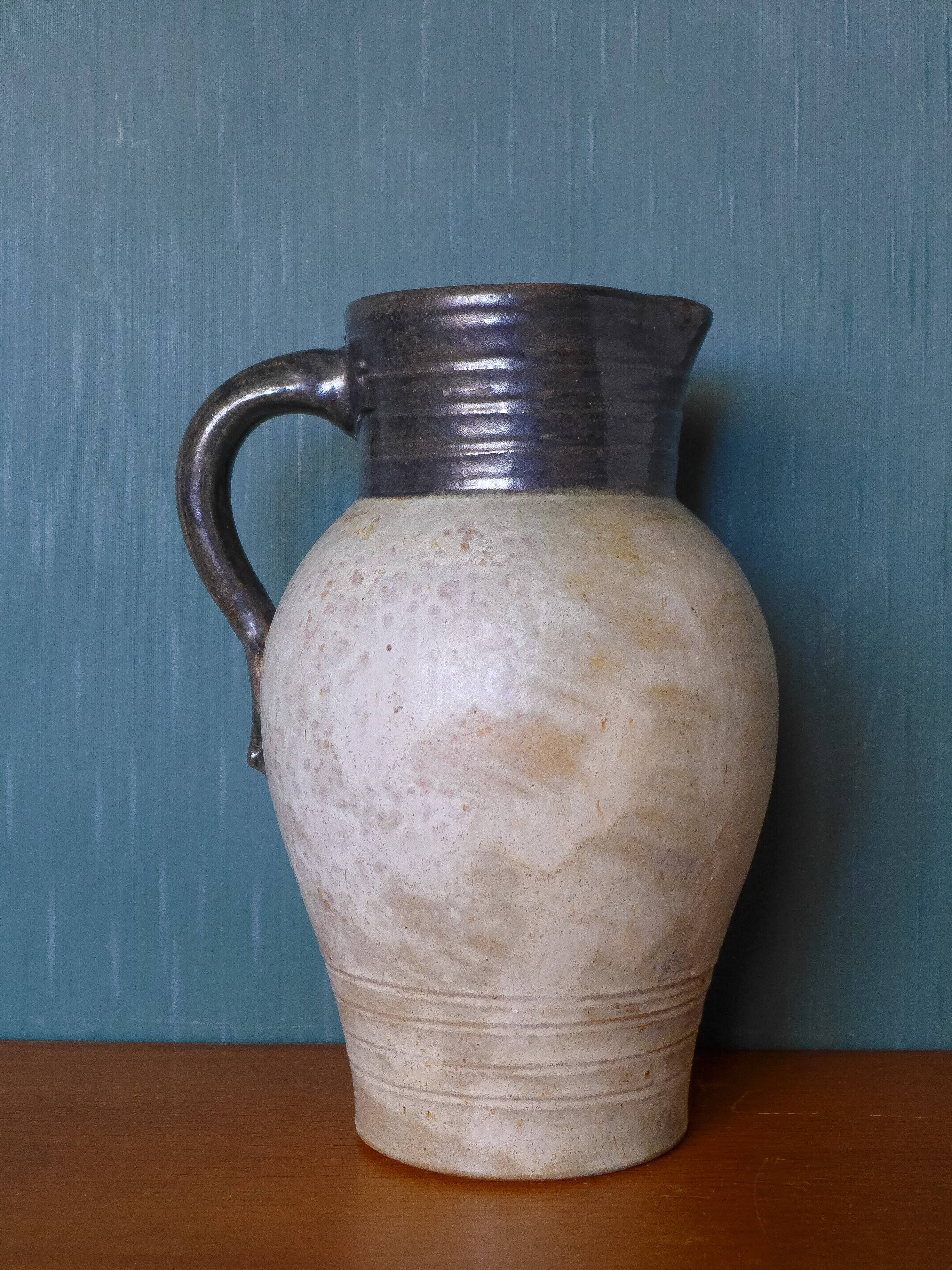 Vintage stoneware pitcher