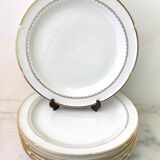6 flat porcelain plates from Vierzon