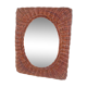 Petit miroir en osier tressé, 1960