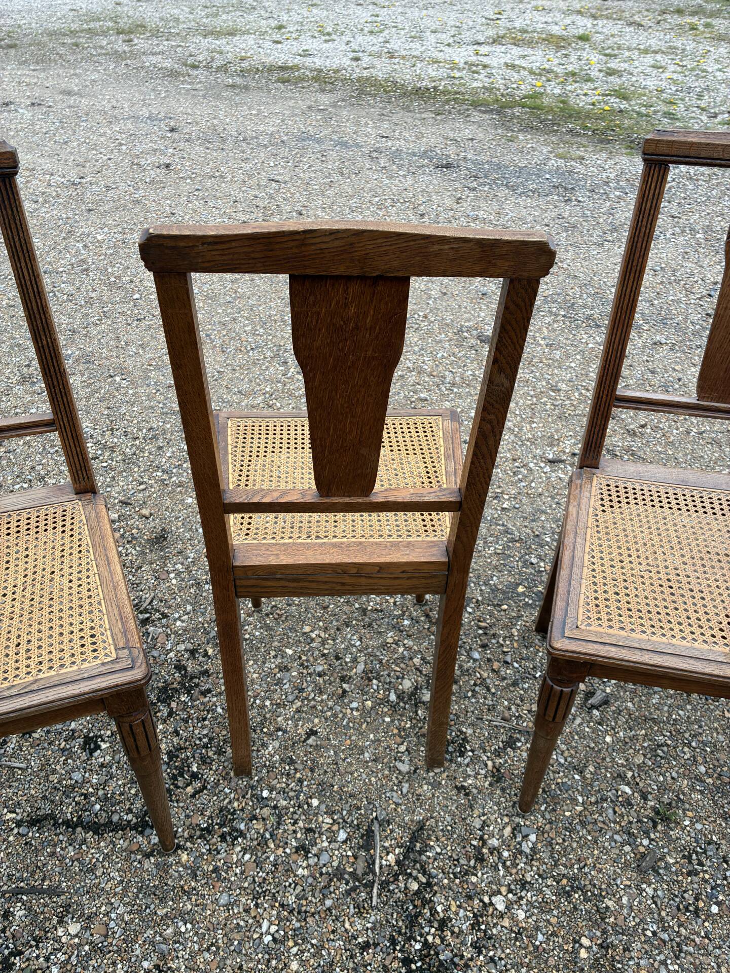 Chaises en cannage année 30-40