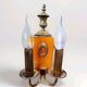 Antique pair of brass bakelite wall lights