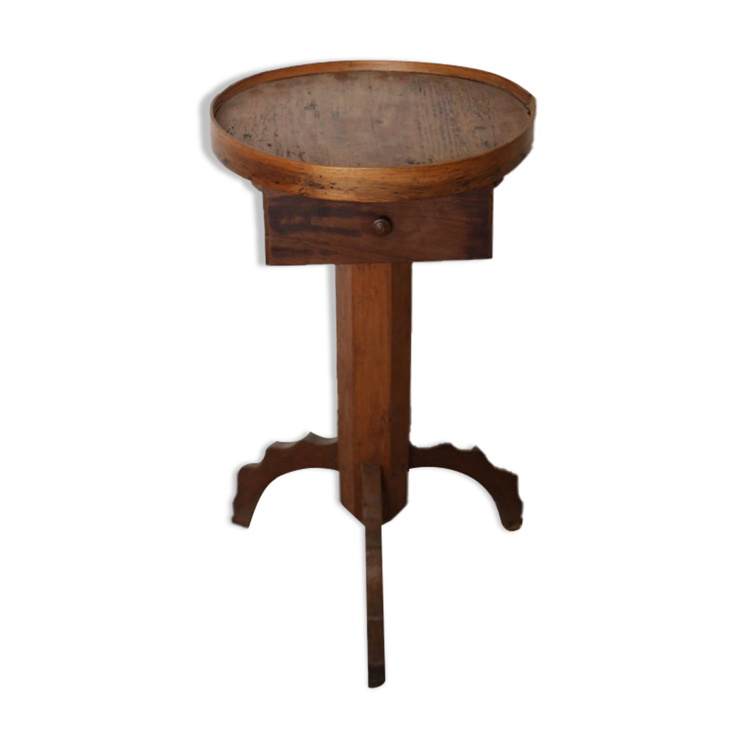 Sellette à tiroir bois 1950