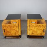 Pair of bedside tables mid-century by Jindřich Halabala, Czechoslovakia, 1950s