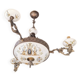 Lustrous bronze, copper and gien-style earthenware.