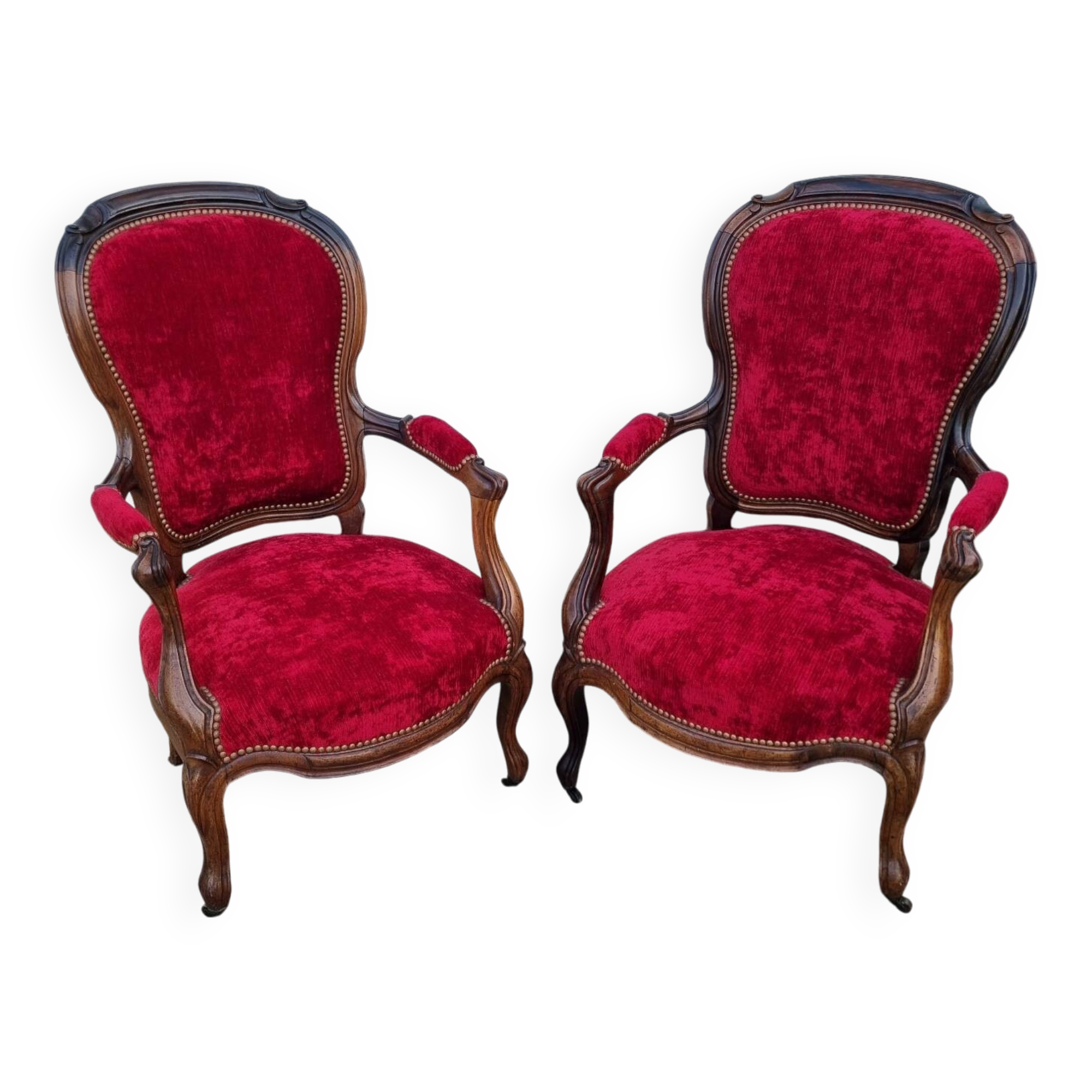 Louis Philippe cabriolet armchairs