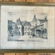 Old lithograph engraving House of Henry II and Diana of Poitiers