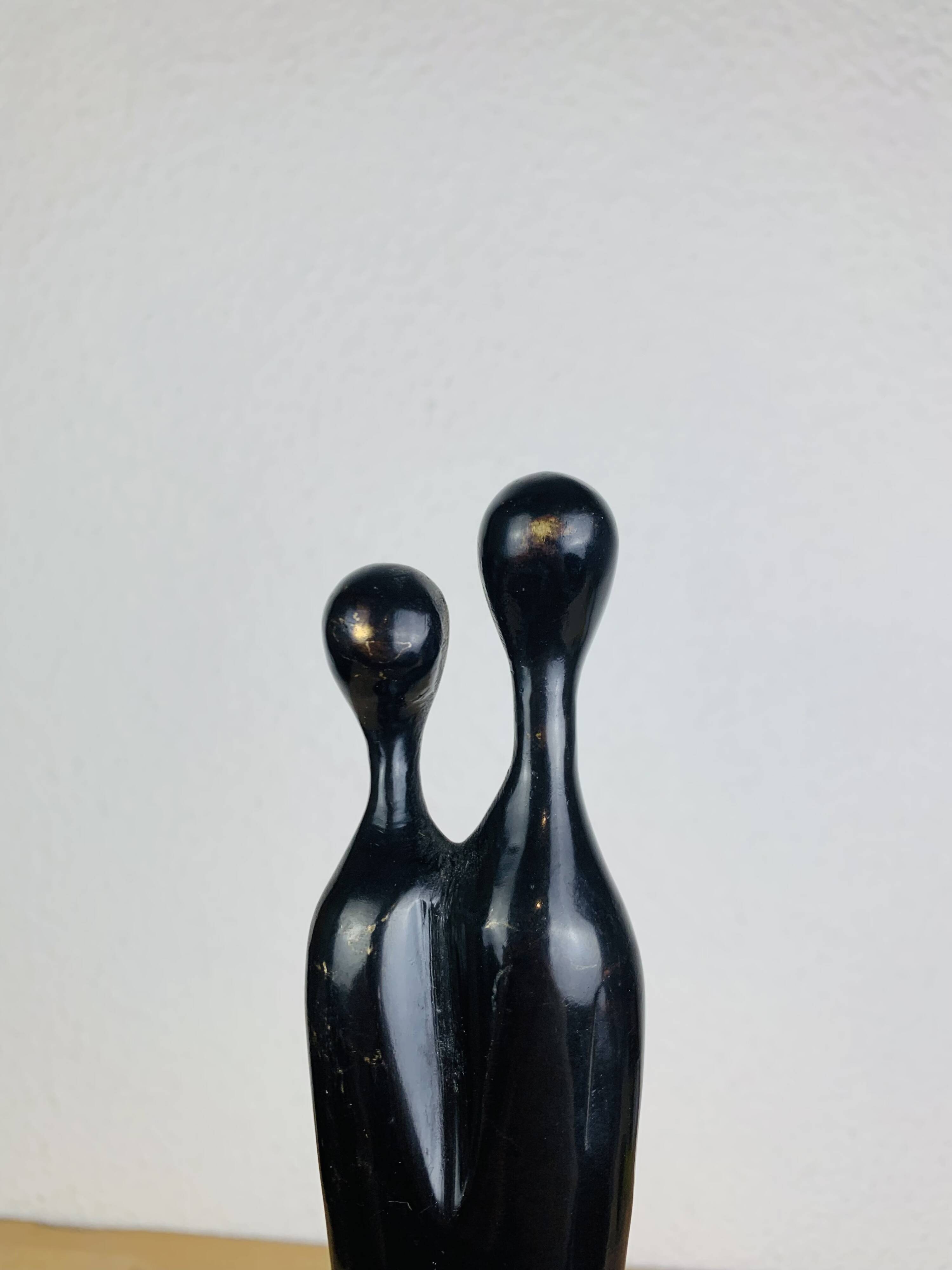 Bronze sculpture by Louise Hederström "Two Become One", Scandinavian