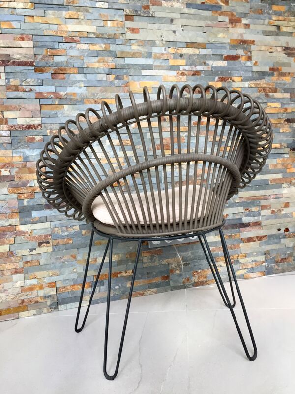 Fauteuil vintage chocolat